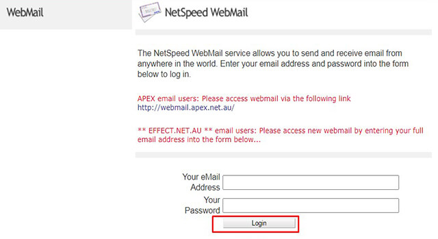 netspeed webmail
